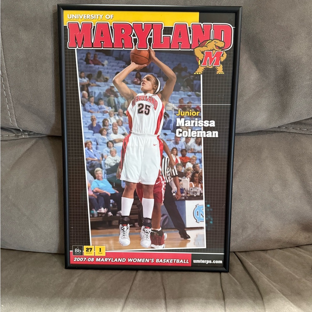 University of Maryland Terrapins WNBA  2008-2009 Marissa Coleman framed picture